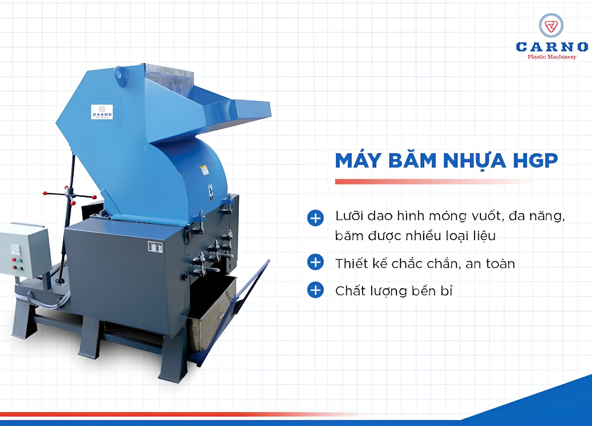 Lưỡi dao kh&ocirc;ng b&eacute;n cũng l&agrave; nguy&ecirc;n nh&acirc;n l&agrave;m giảm tuổi thọ m&aacute;y băm nhựa đ&aacute;ng kể